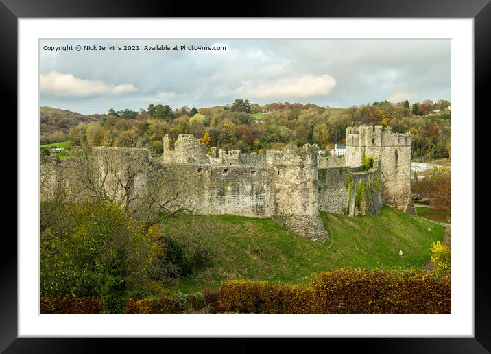 Chepstow Castle Bordering England and Wales Framed Mounted Print by Nick Jenkins