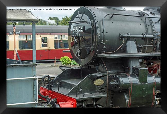 Steam Engine 43106 at Kidderminster Station Framed Print by Nick Jenkins