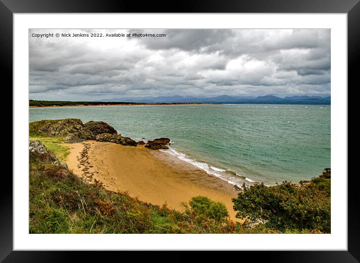Beach on Llanddwyn Island Anglesey  Framed Mounted Print by Nick Jenkins