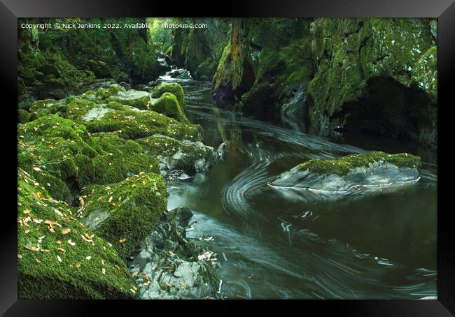 Fairy Glen River Conwy Betws y Coed North Wales  Framed Print by Nick Jenkins