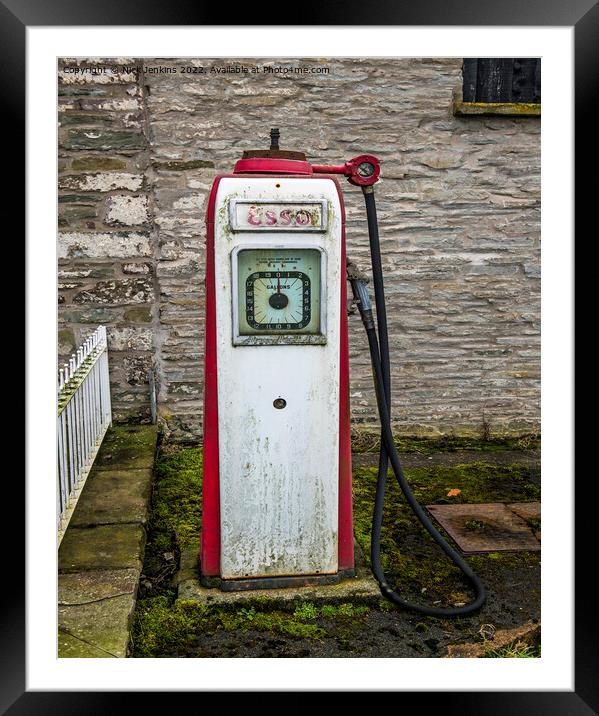 Retired old Esso Petrol Pump  Framed Mounted Print by Nick Jenkins