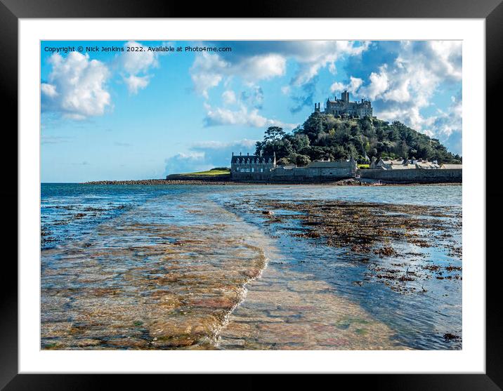 St Michaels Mount Marazion Cornwall in April Framed Mounted Print by Nick Jenkins