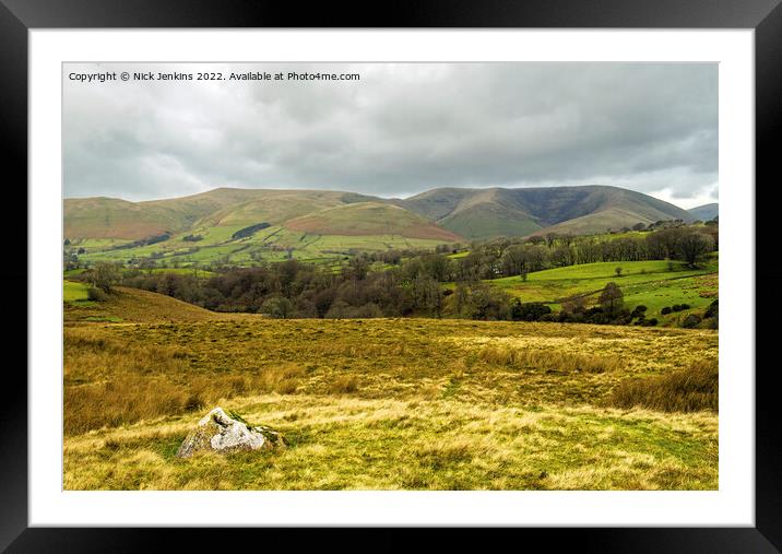 Howgill Fells from the Kirby Stephen Road Cumbria Framed Mounted Print by Nick Jenkins