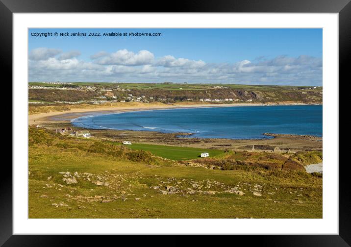 Port Eynon and Horton Beaches Gower  Framed Mounted Print by Nick Jenkins