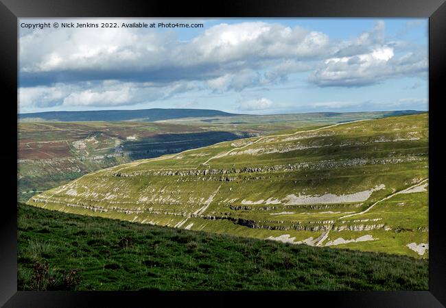 Yew Coggar Scar Yorkshire Dales Framed Print by Nick Jenkins