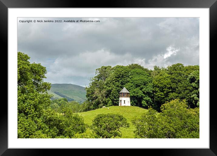 Pepperpot Tower overlooking Sedbergh  Framed Mounted Print by Nick Jenkins