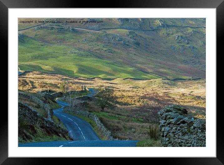 Road from Troutbeck to Kirkstone Pass Cumbria Framed Mounted Print by Nick Jenkins