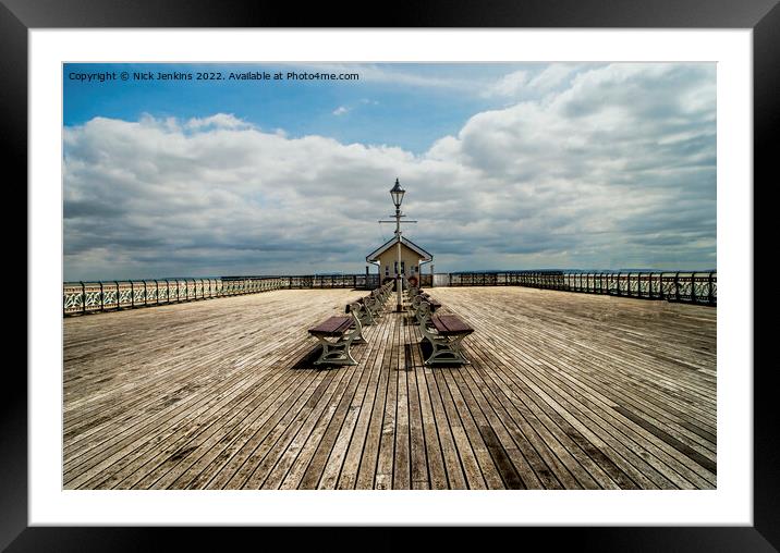 An Empty Penarth Pier South Wales Framed Mounted Print by Nick Jenkins