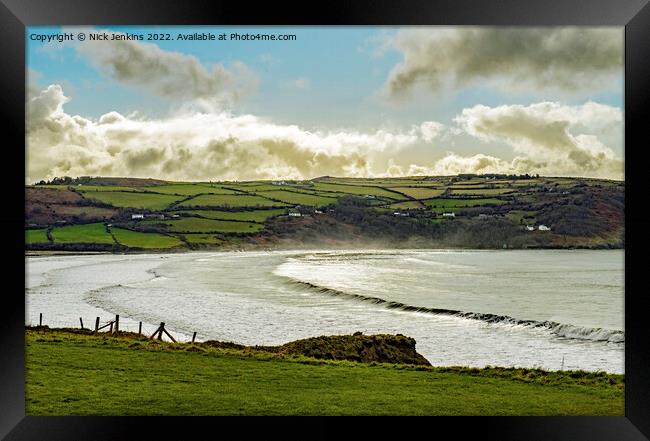 Teifi River Estuary Incoming Tide Ceredigion  Framed Print by Nick Jenkins