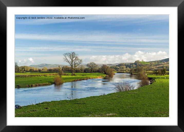 The River Towy Passing through Carmarthenshire County Framed Mounted Print by Nick Jenkins