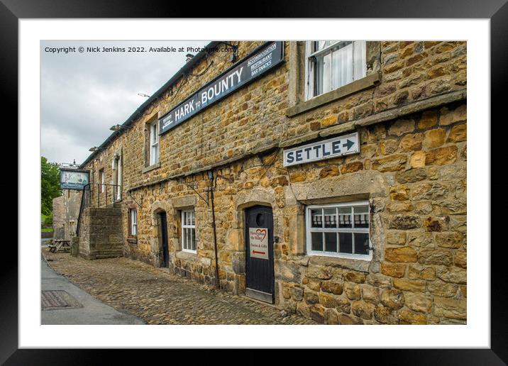 Hark to Bounty Pub Slaidburn  Framed Mounted Print by Nick Jenkins