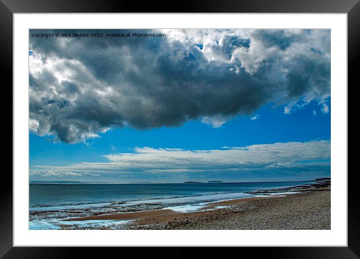 The Bristol Channel from Penarth Beach Vale of Gla Framed Mounted Print by Nick Jenkins