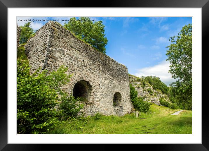 Lime quarries and kilns in Smardale Cumbria Framed Mounted Print by Nick Jenkins