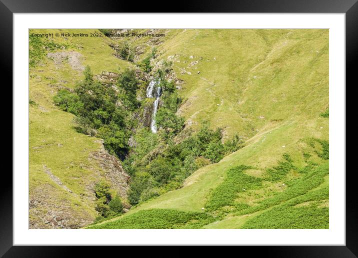 Cautley Spout Waterfall Howgill Fells Cumbria   Framed Mounted Print by Nick Jenkins