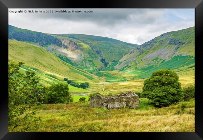 Yarlside Cautley Spout Cautley Crags in the Howgills Framed Print by Nick Jenkins