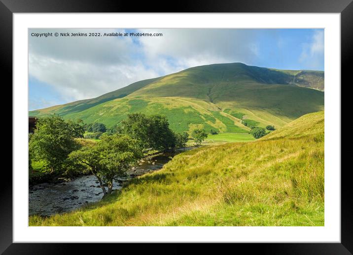 River Rawthey Howgill Fells in Summer  Framed Mounted Print by Nick Jenkins