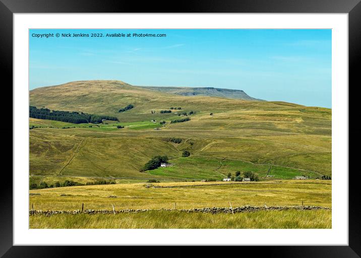 Looking towards Wild Boar Fell from Coal Road Framed Mounted Print by Nick Jenkins
