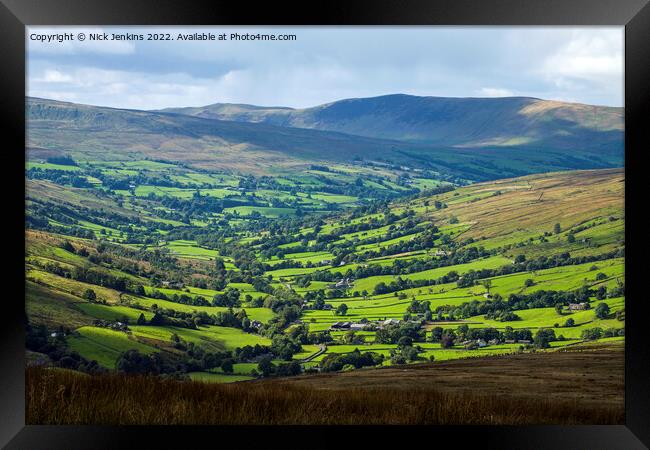 The View Down Dentdale from Railway Station  Framed Print by Nick Jenkins