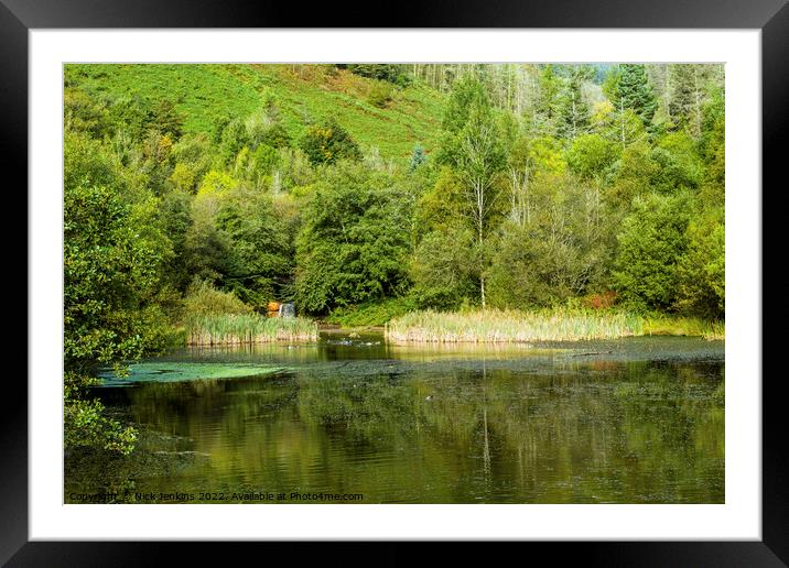 Clydach Vale Country Park Upper Pond Rhondda Fawr  Framed Mounted Print by Nick Jenkins