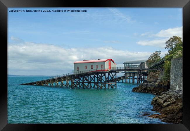 Old and New Lifeboat Stations Tenby  Framed Print by Nick Jenkins