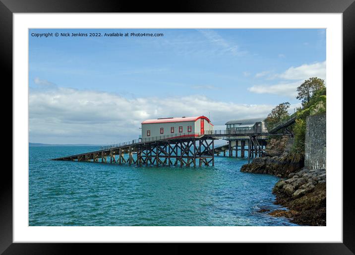 Old and New Lifeboat Stations Tenby  Framed Mounted Print by Nick Jenkins