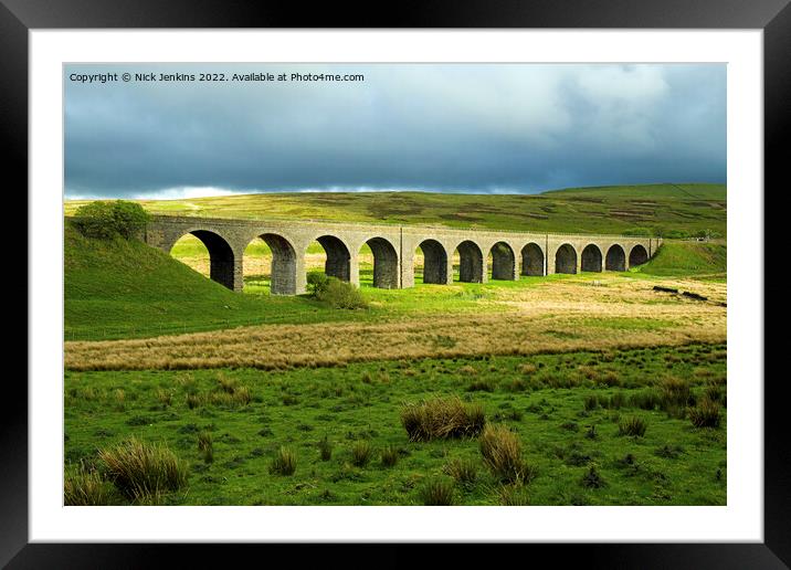 Dandry Mire Arched Viaduct Garsdale Head Cumbria Framed Mounted Print by Nick Jenkins