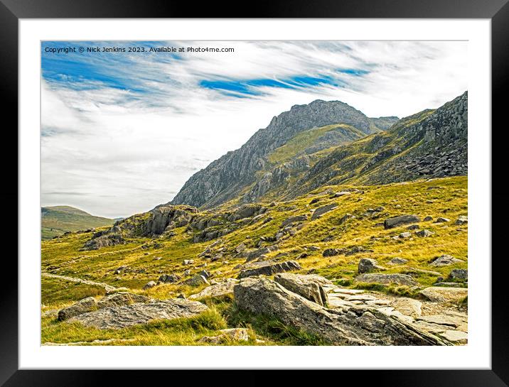 Tryfan from Cwm Idwal Snowdonia Framed Mounted Print by Nick Jenkins
