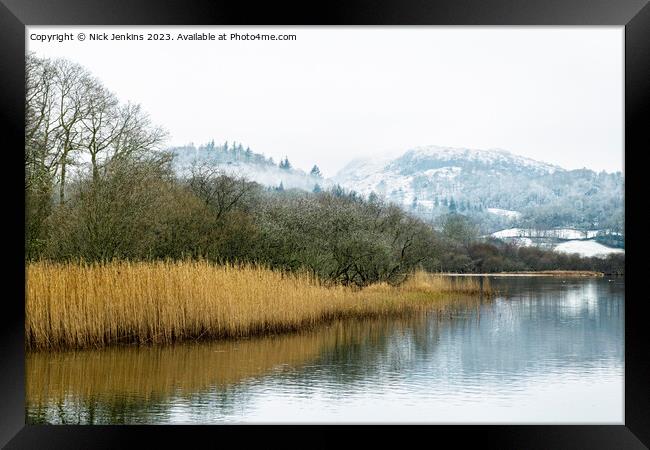 Elterwater in the Great Langdale Valley Lake District Cumbria Framed Print by Nick Jenkins