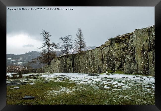 Abandoned Slate Quarry Tilberthwaite Lake District Framed Print by Nick Jenkins