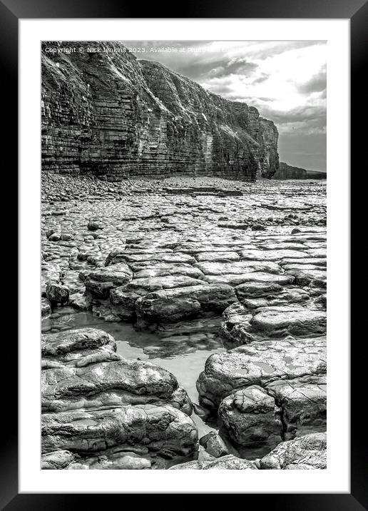 Cliffs at Llantwit Major Beach Glamorgan Coast Framed Mounted Print by Nick Jenkins
