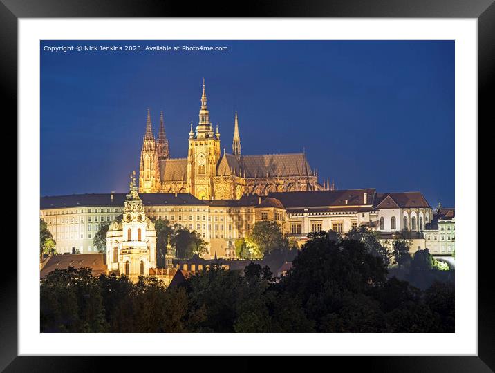 St Vitus Cathedral Prague Czech Republic Framed Mounted Print by Nick Jenkins