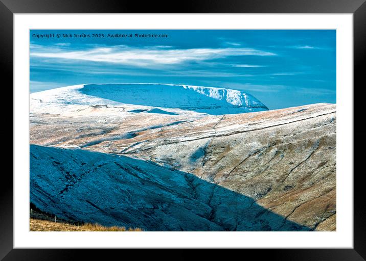 Fan Gyhirich Mountain Brecon Beacons National Park Framed Mounted Print by Nick Jenkins