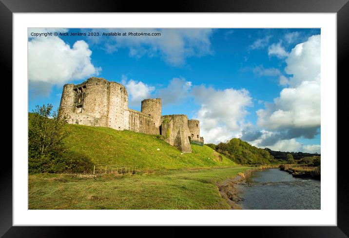 Kidwelly Castle Carmarthenshire Wales Framed Mounted Print by Nick Jenkins