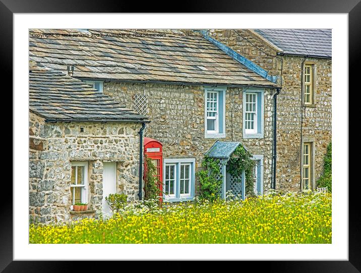 Arncliffe in Littondale Yorkshire Dales Village Framed Mounted Print by Nick Jenkins