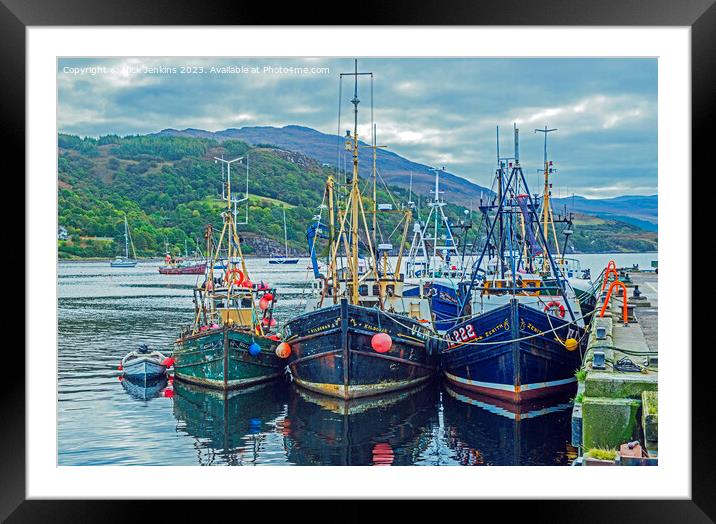 Trawlers berthed at Ullapool Harbour  Framed Mounted Print by Nick Jenkins