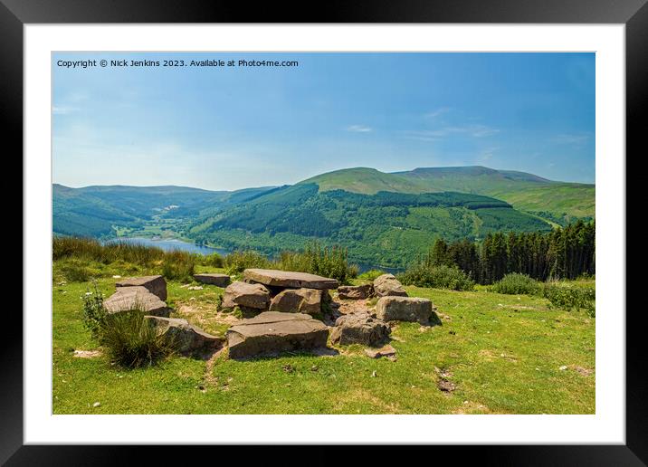 Waun Rydd and Talybont Valley Brecon Beacons Framed Mounted Print by Nick Jenkins