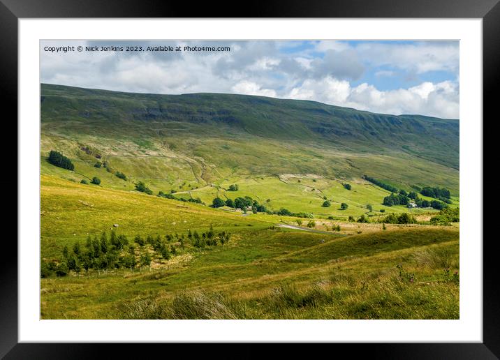 Mallerstang Valley and Ridge Cumbria Yorkshire Dales Framed Mounted Print by Nick Jenkins