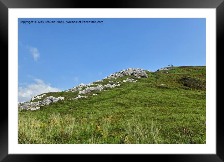 Half Way Up Cwm Ivy Tor North Gower  Framed Mounted Print by Nick Jenkins