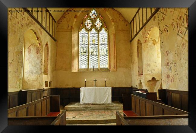 Inside Hailes Abbey Church near Winchcombe Cotswol Framed Print by Nick Jenkins