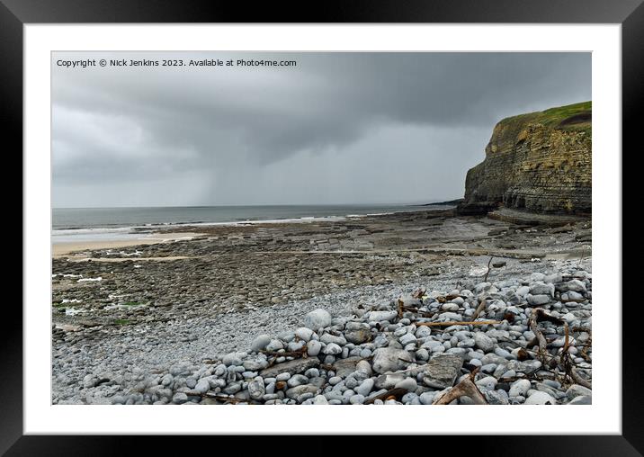 Dunraven Bay Glamorgan Coast South Wales  Framed Mounted Print by Nick Jenkins