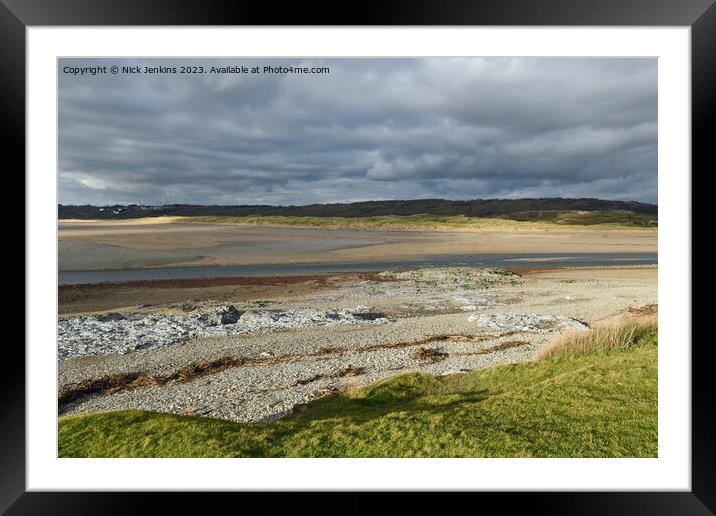 The Estuary of the River Ogmore at Ogmore by Sea South Wales  Framed Mounted Print by Nick Jenkins