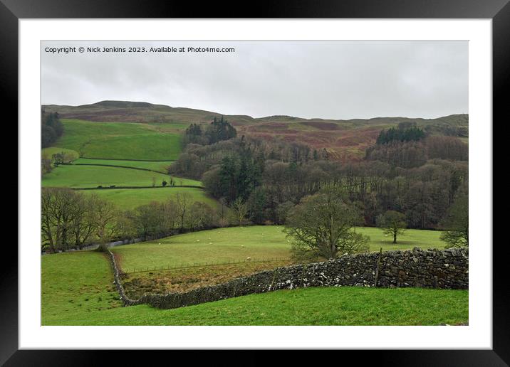 Section of Dentdale heading up to Dent  Framed Mounted Print by Nick Jenkins