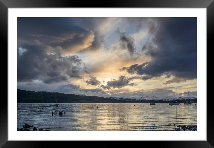 Evening at Miller Ground, shores of Lake Windermer Framed Mounted Print by Nick Jenkins