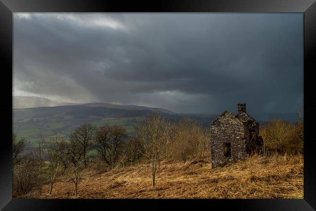 The Ruined House on Allt yr Esgair Brecon Beacons Framed Print by Nick Jenkins