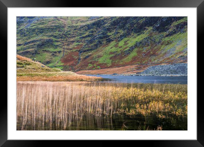 The Lake at Cwm Orthin North Wales  Framed Mounted Print by Nick Jenkins