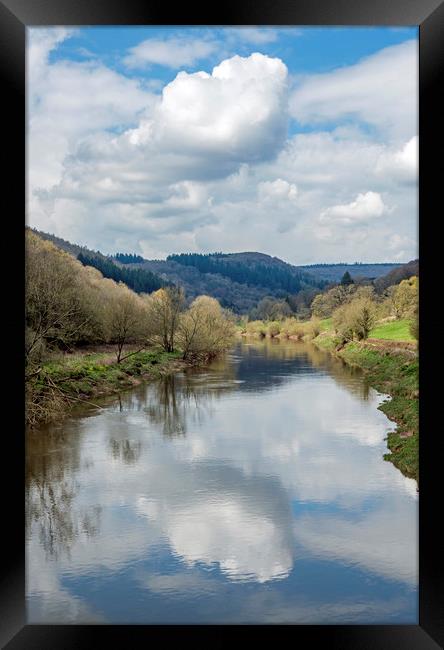 The River Wye at Brockweir in the Wye Valley  Framed Print by Nick Jenkins