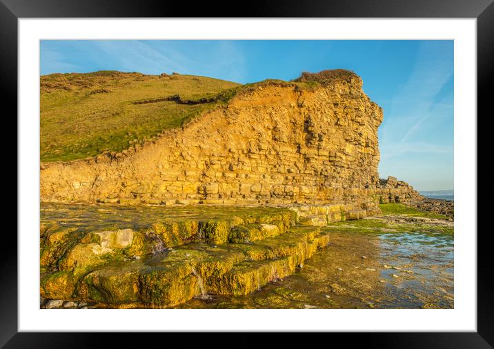 Cwm Nash Cliffs Glamorgan Heritage Coast Wales Framed Mounted Print by Nick Jenkins