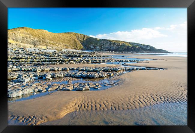 Dunraven Bay Glamorgan Heritage Coast south Wales Framed Print by Nick Jenkins
