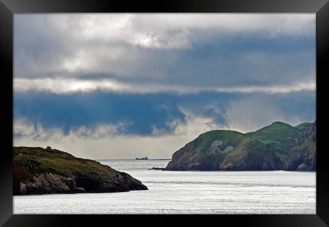 Ramsey Sound north Pembrokeshire Coast Wales Framed Print by Nick Jenkins