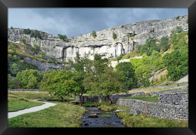 Malham Cove at Malhamdale in the Yorkshire Dales Framed Print by Nick Jenkins